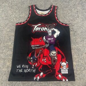 BRAND X Toronto Basketball We Run The North Vince Carter Jersey #15 Black Size S